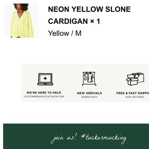 Neon yellow cardigan